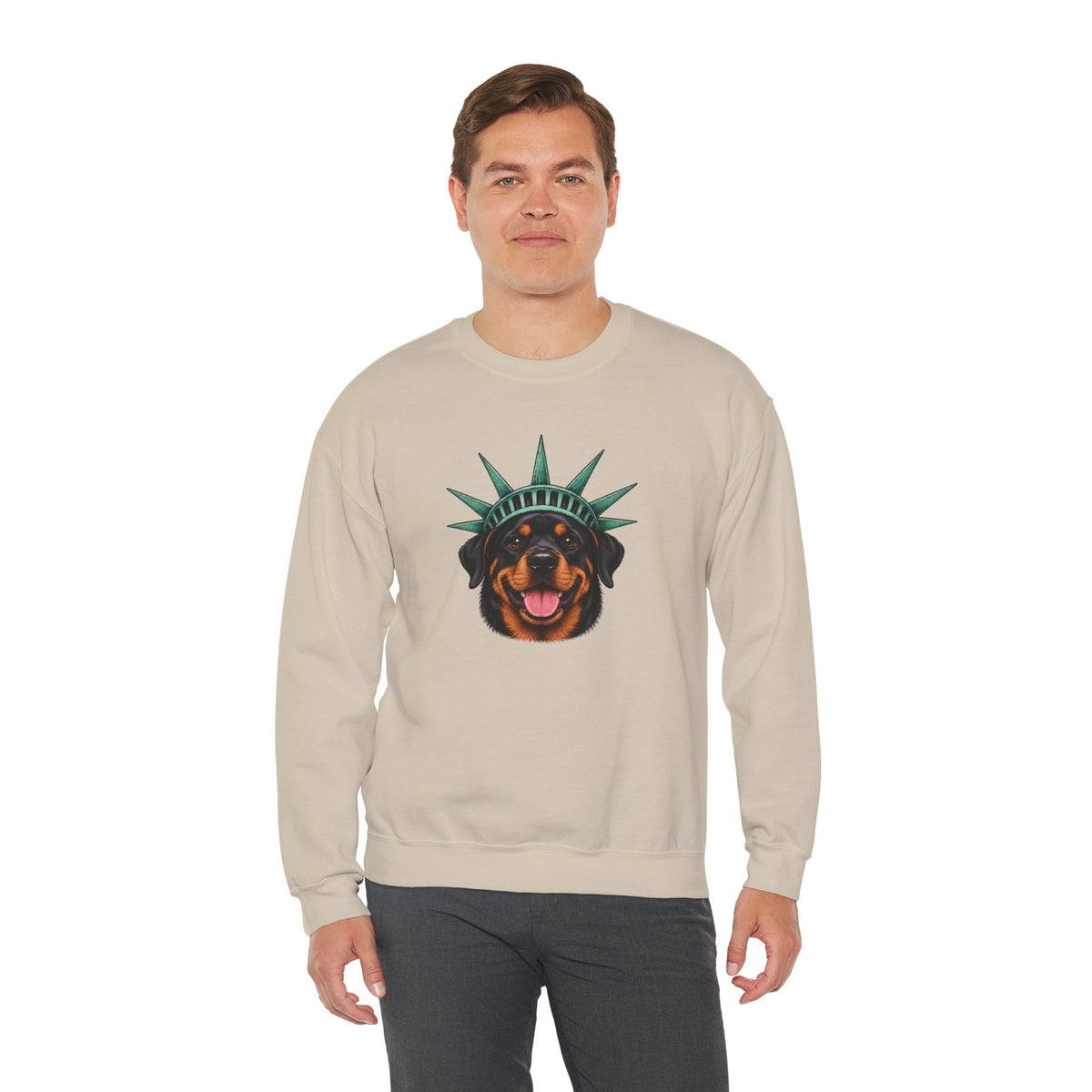 Rottweiler Statue of Liberty Sweatshirt