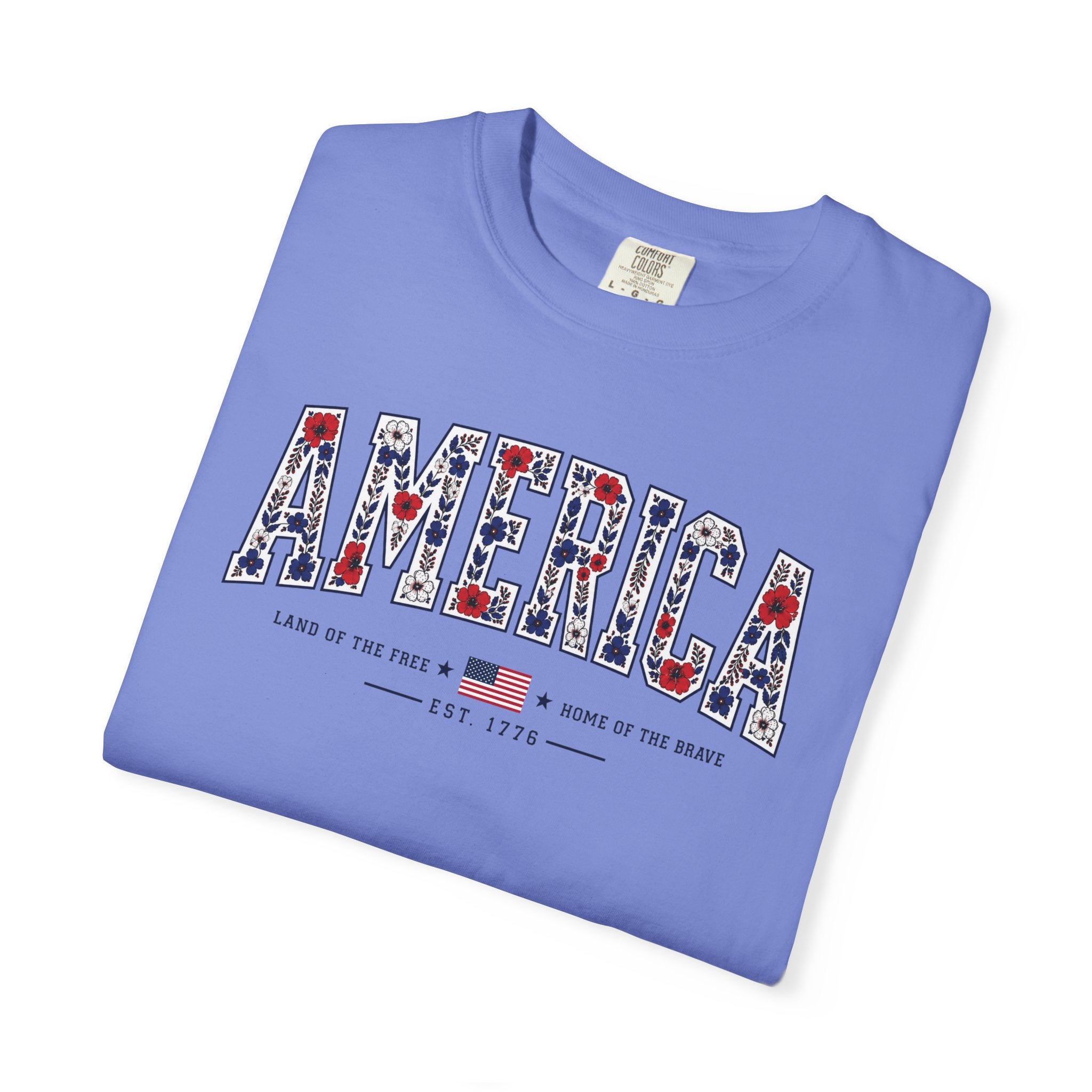 America Floral Tee