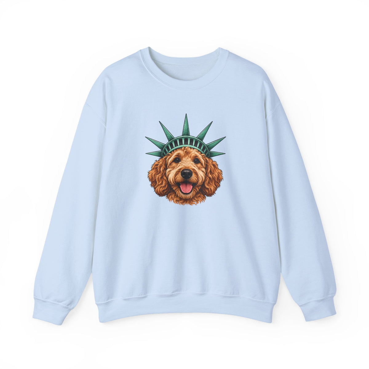 Goldendoodle Statue of Liberty Sweatshirt