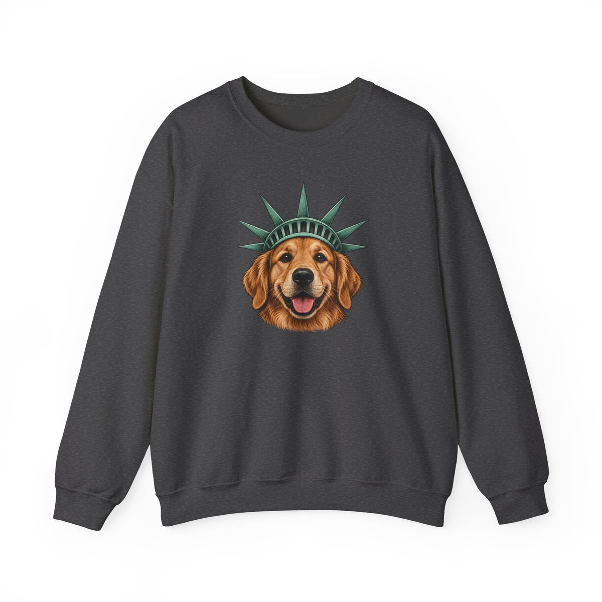 Golden Retriever Statue of Liberty Sweatshirt