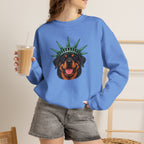 Rottweiler Statue of Liberty Sweatshirt