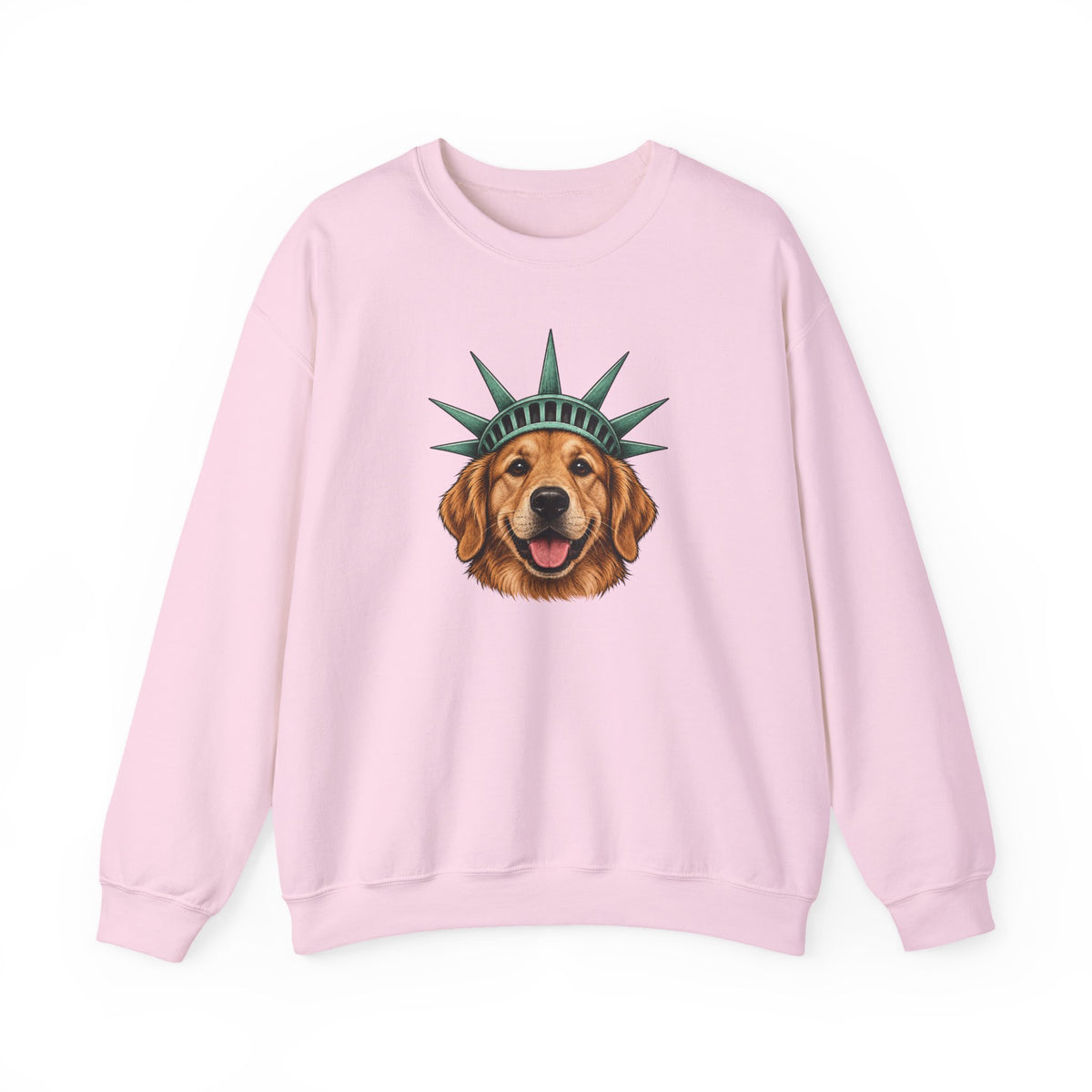 Golden Retriever Statue of Liberty Sweatshirt