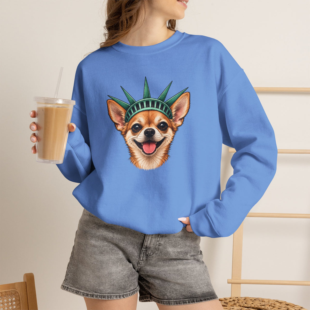 Chihuahua Statue of Liberty Sweatshirt