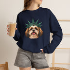 Shih Tzu Statue of Liberty Sweatshirt
