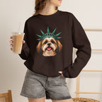 Shih Tzu Statue of Liberty Sweatshirt