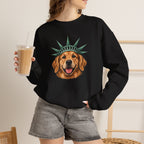 Golden Retriever Statue of Liberty Sweatshirt