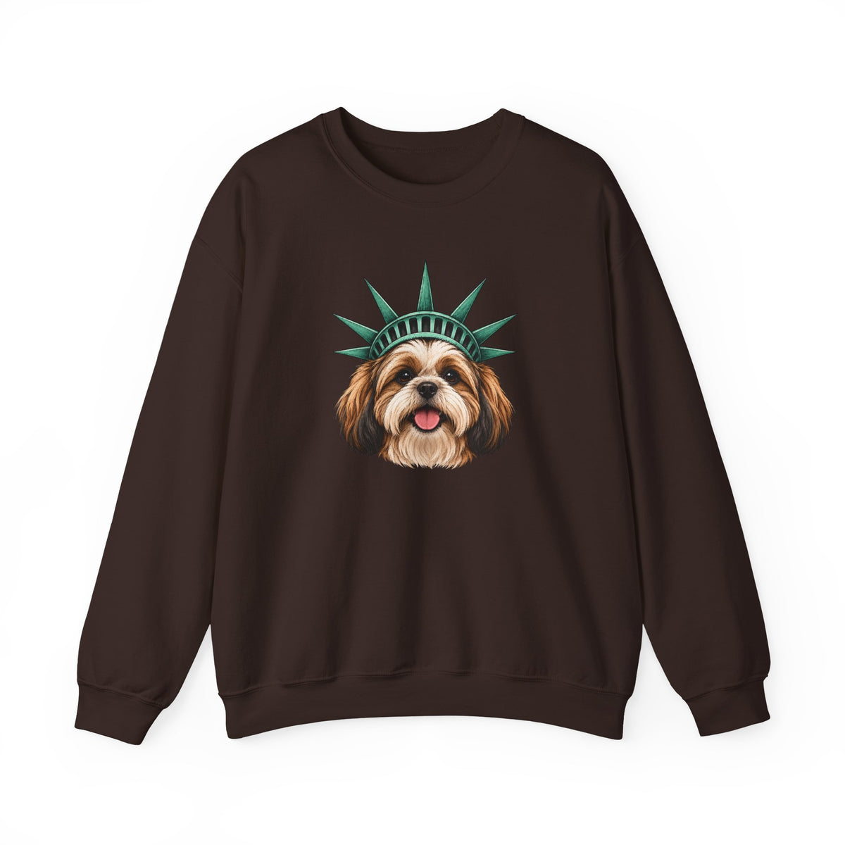 Shih Tzu Statue of Liberty Sweatshirt