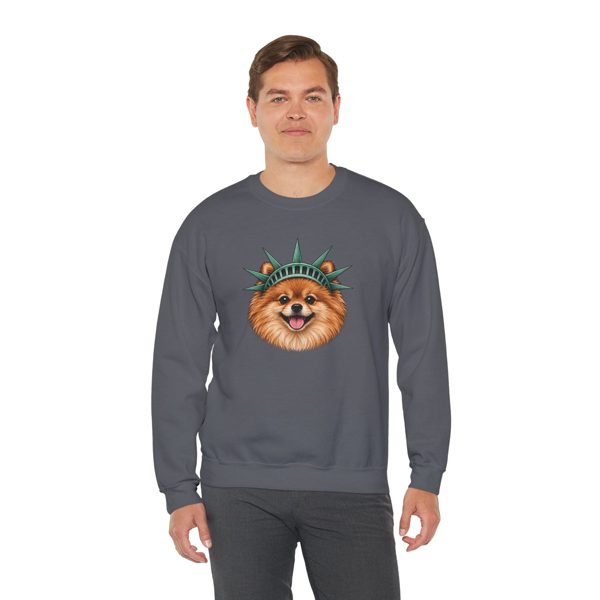 Pomeranian Statue of Liberty Sweatshirt