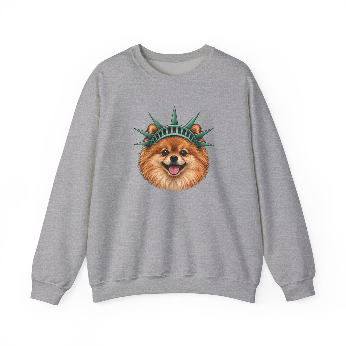 Pomeranian Statue of Liberty Sweatshirt