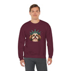 Shih Tzu Statue of Liberty Sweatshirt