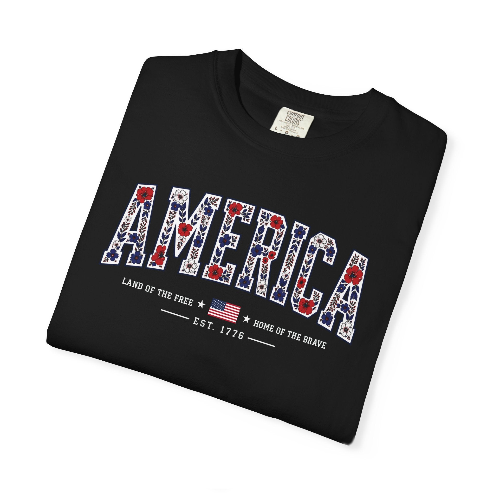 America Floral Tee