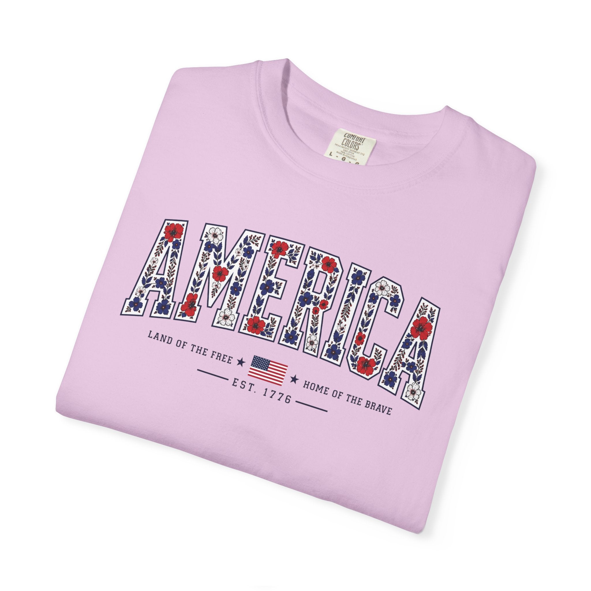 America Floral Tee