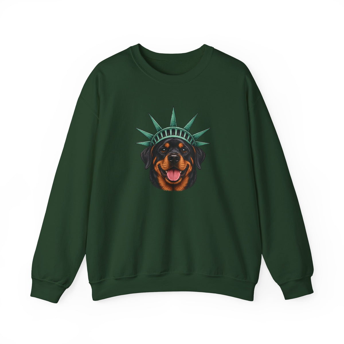 Rottweiler Statue of Liberty Sweatshirt