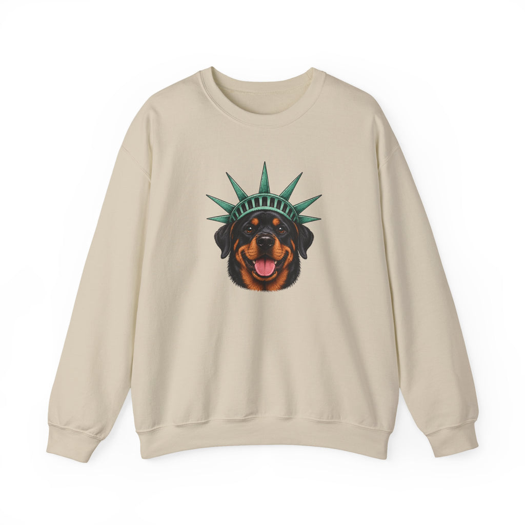 Rottweiler Statue of Liberty Sweatshirt