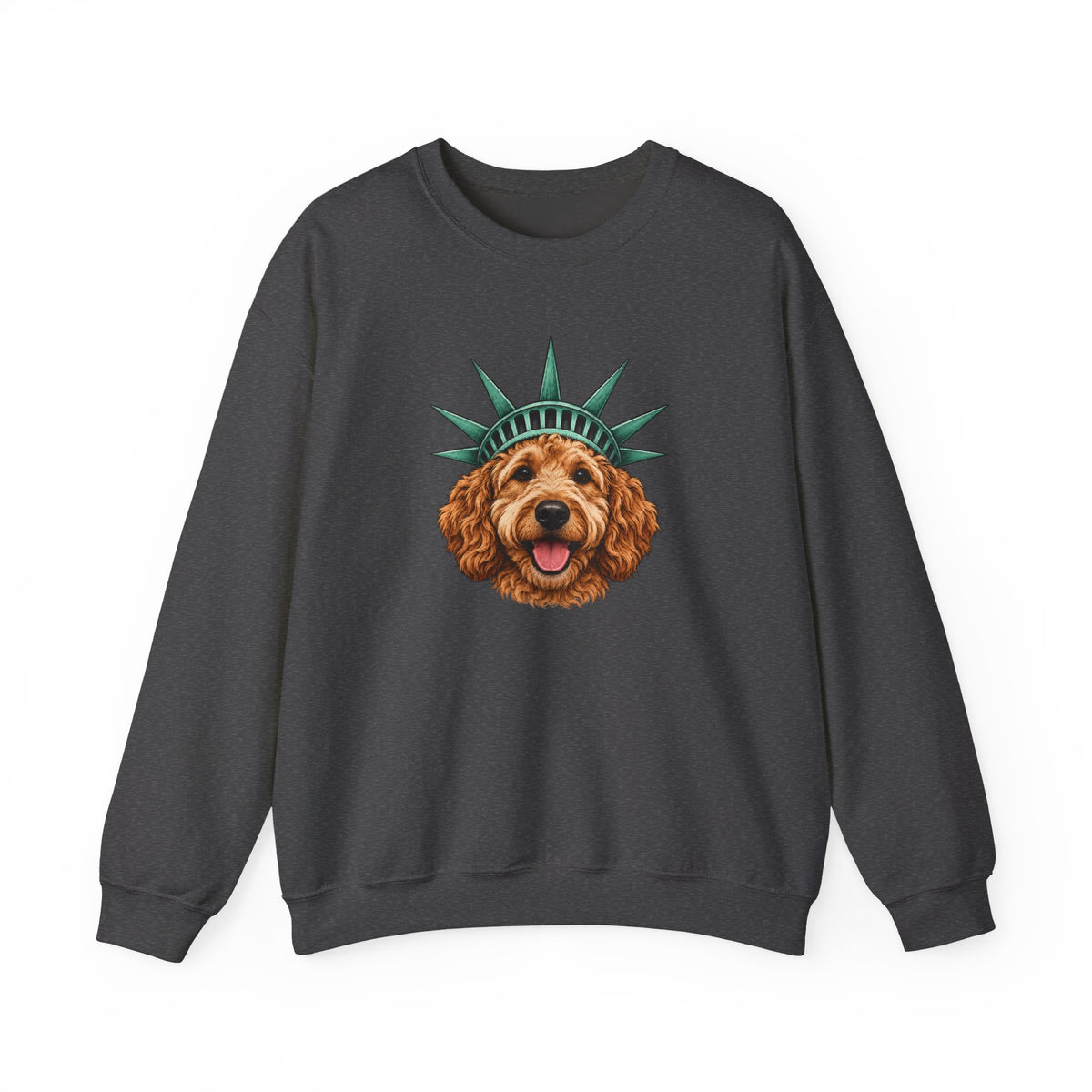 Goldendoodle Statue of Liberty Sweatshirt