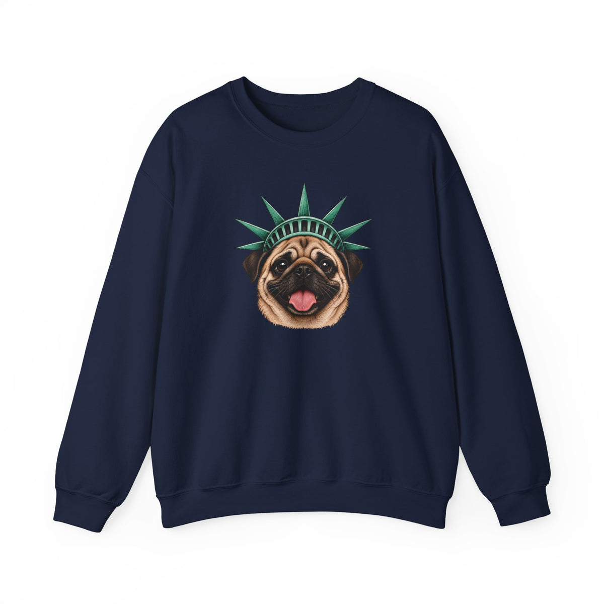 Pug Statue of Liberty Sweatshirt