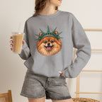 Pomeranian Statue of Liberty Sweatshirt