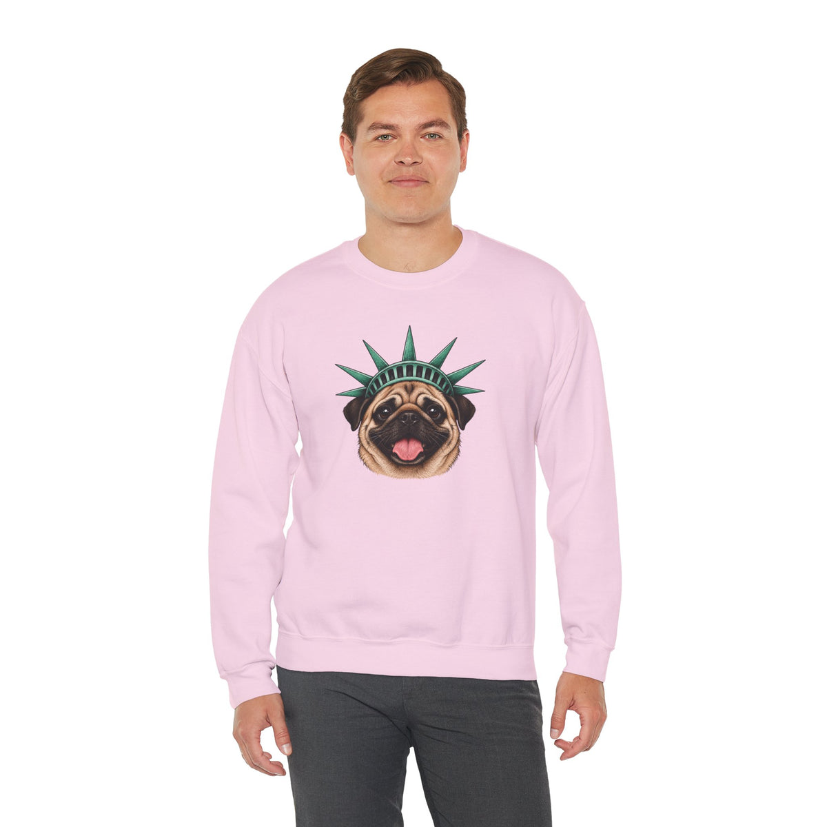 Pug Statue of Liberty Sweatshirt