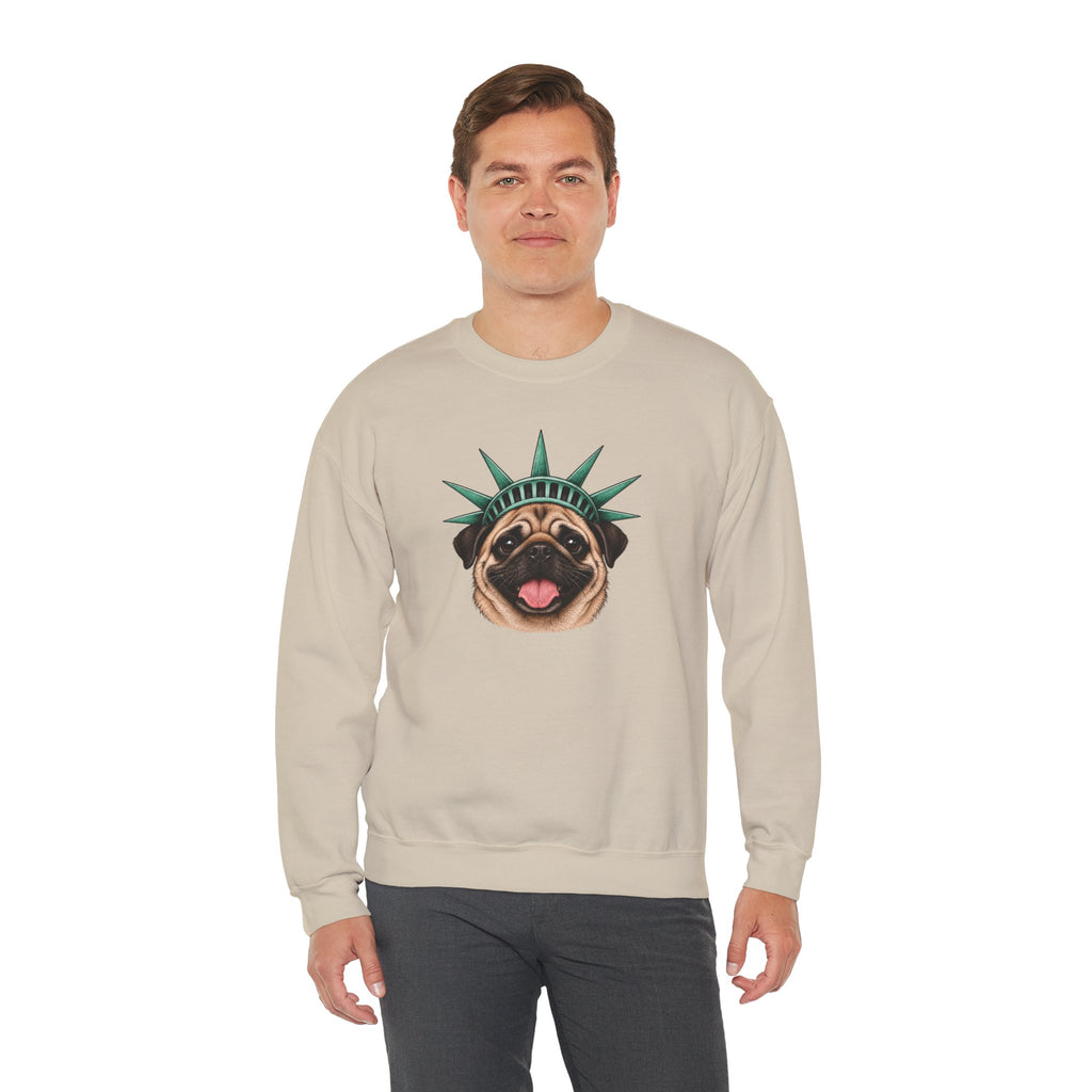Pug Statue of Liberty Sweatshirt