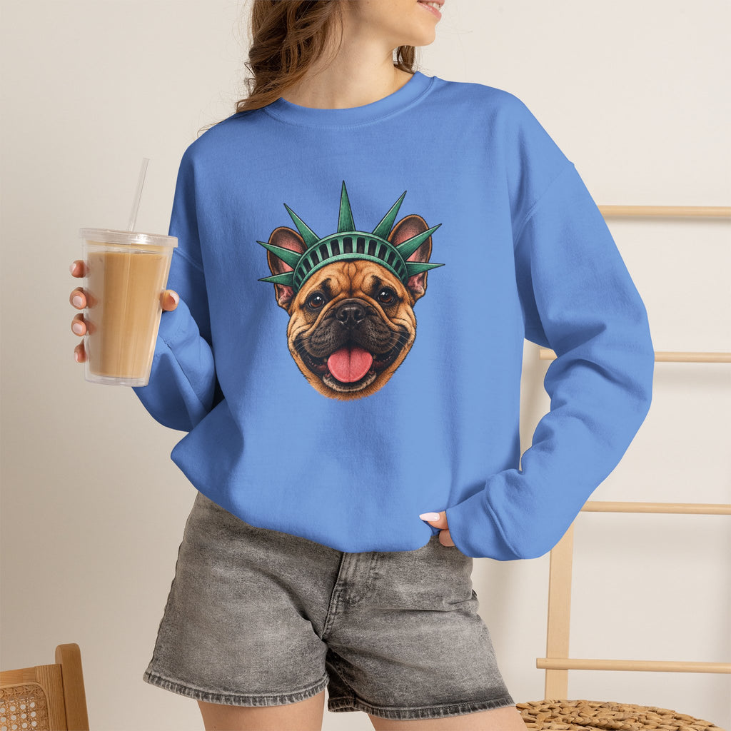 French Bulldog Statue of Liberty Sweatshirt