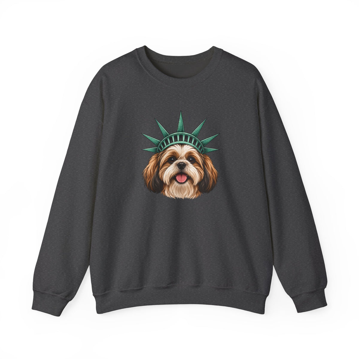Shih Tzu Statue of Liberty Sweatshirt