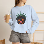Rottweiler Statue of Liberty Sweatshirt
