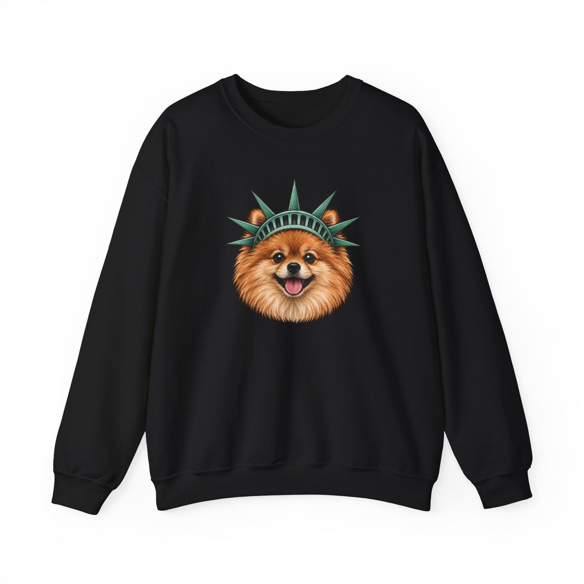 Pomeranian Statue of Liberty Sweatshirt