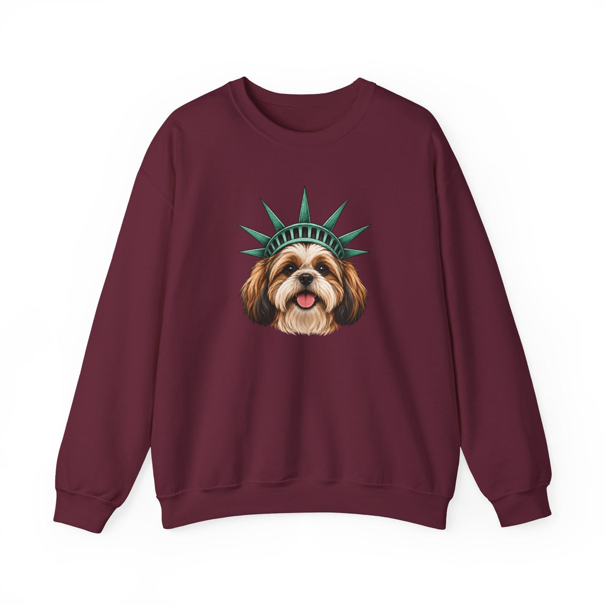 Shih Tzu Statue of Liberty Sweatshirt