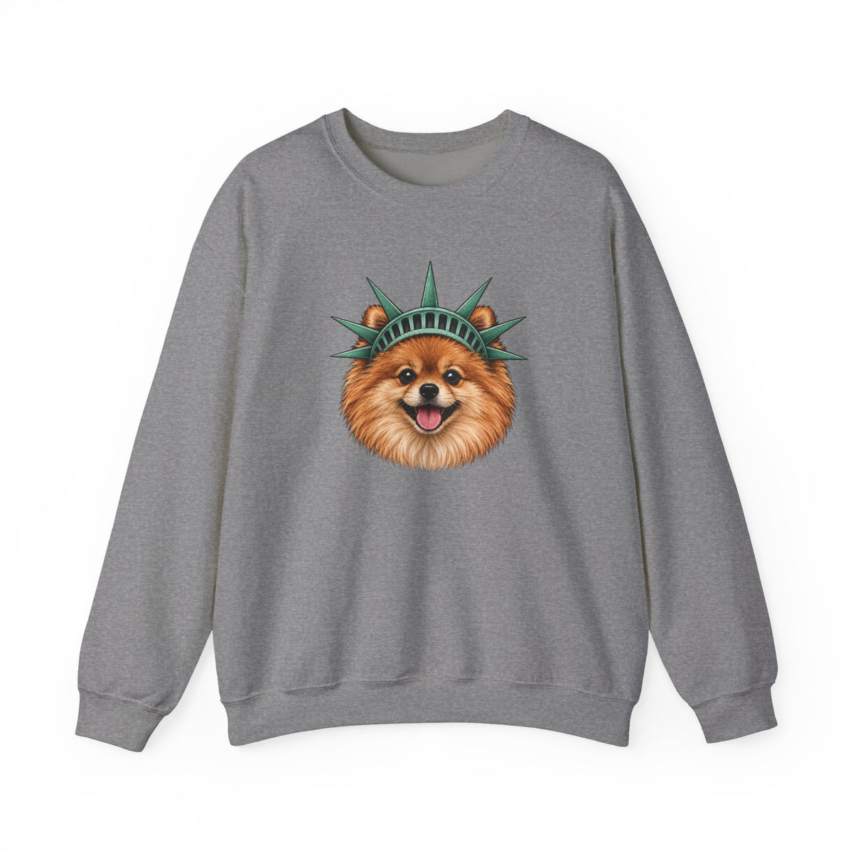 Pomeranian Statue of Liberty Sweatshirt