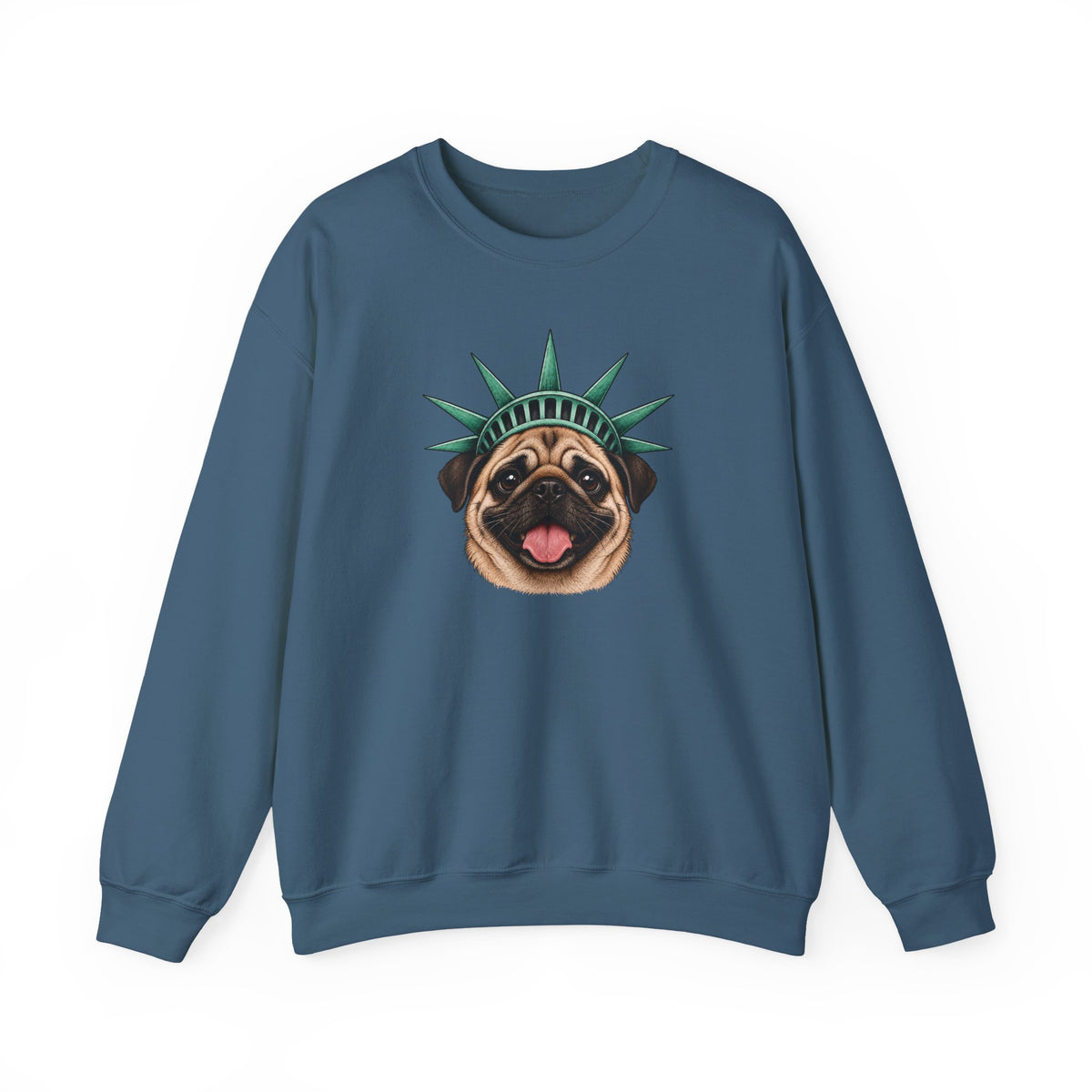Pug Statue of Liberty Sweatshirt