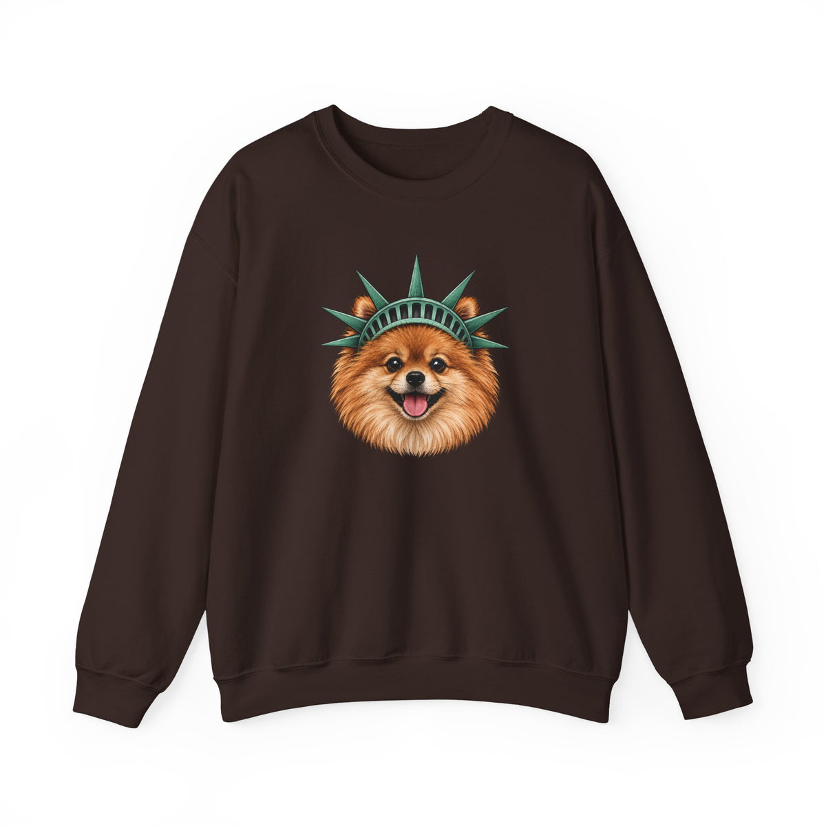 Pomeranian Statue of Liberty Sweatshirt