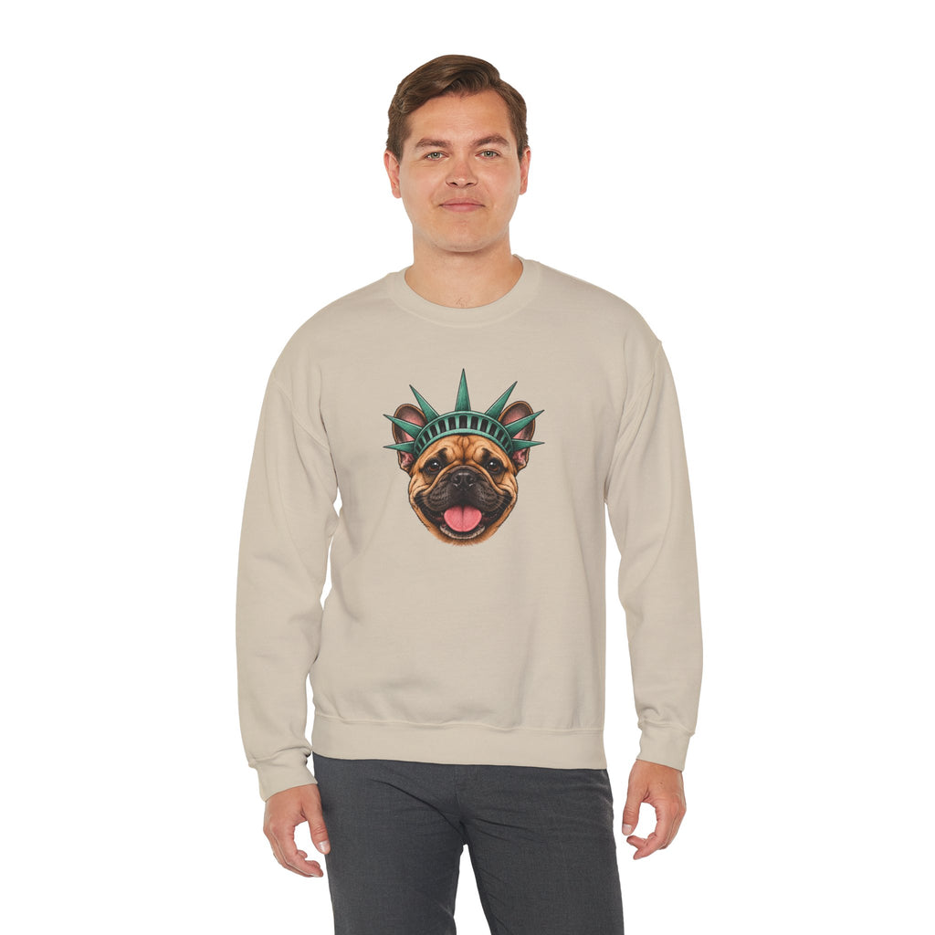 French Bulldog Statue of Liberty Sweatshirt