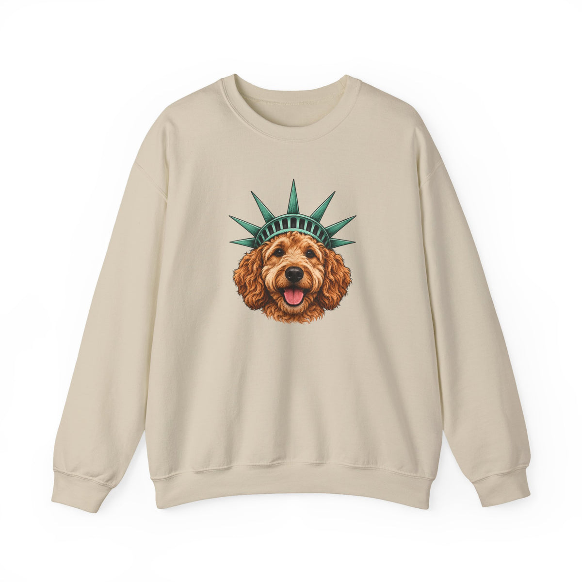 Goldendoodle Statue of Liberty Sweatshirt
