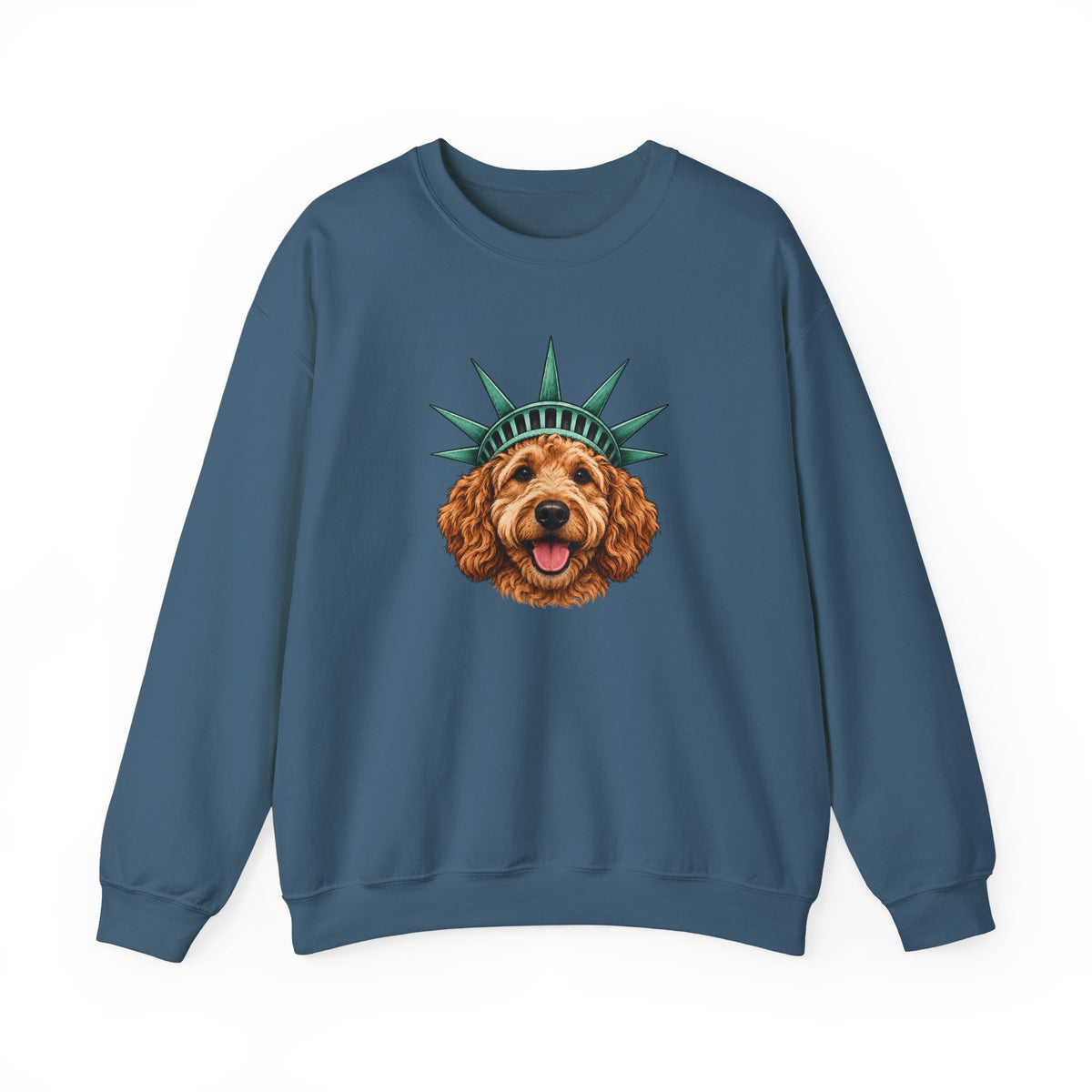 Goldendoodle Statue of Liberty Sweatshirt