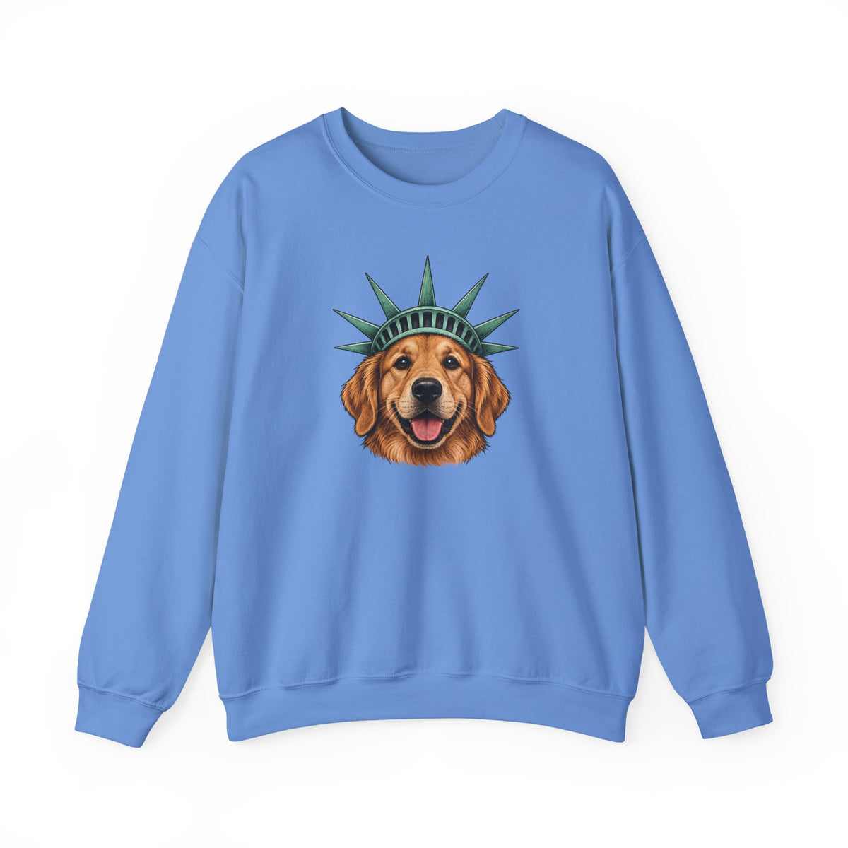 Golden Retriever Statue of Liberty Sweatshirt
