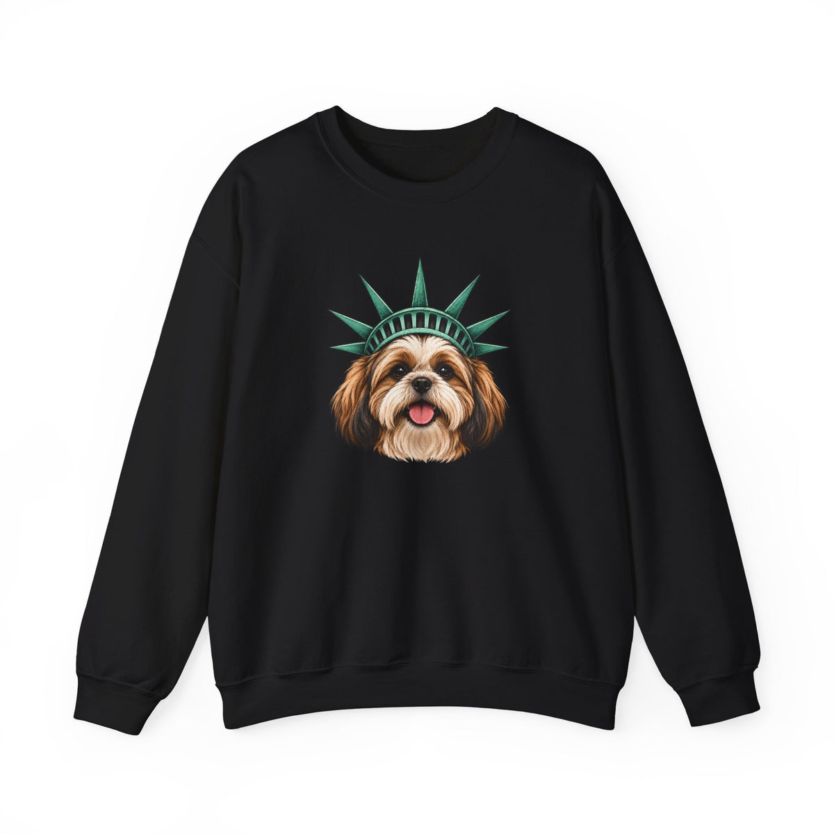 Shih Tzu Statue of Liberty Sweatshirt