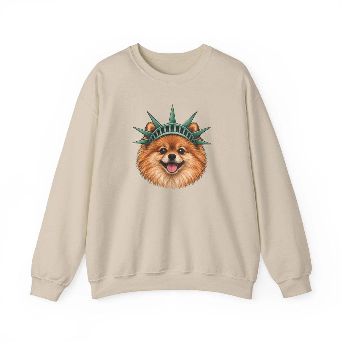Pomeranian Statue of Liberty Sweatshirt