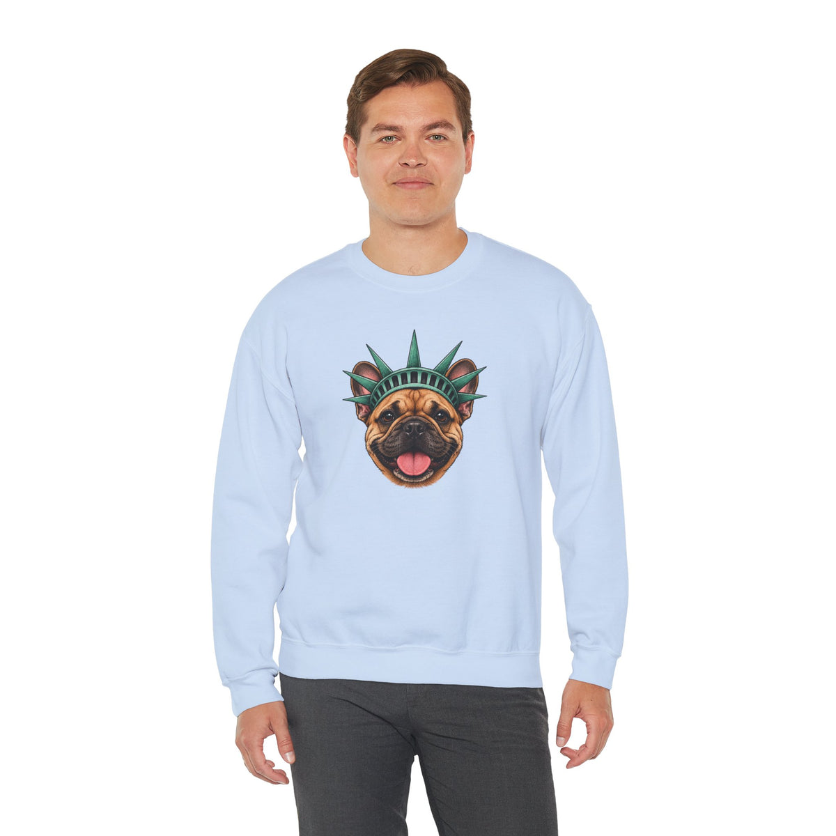French Bulldog Statue of Liberty Sweatshirt