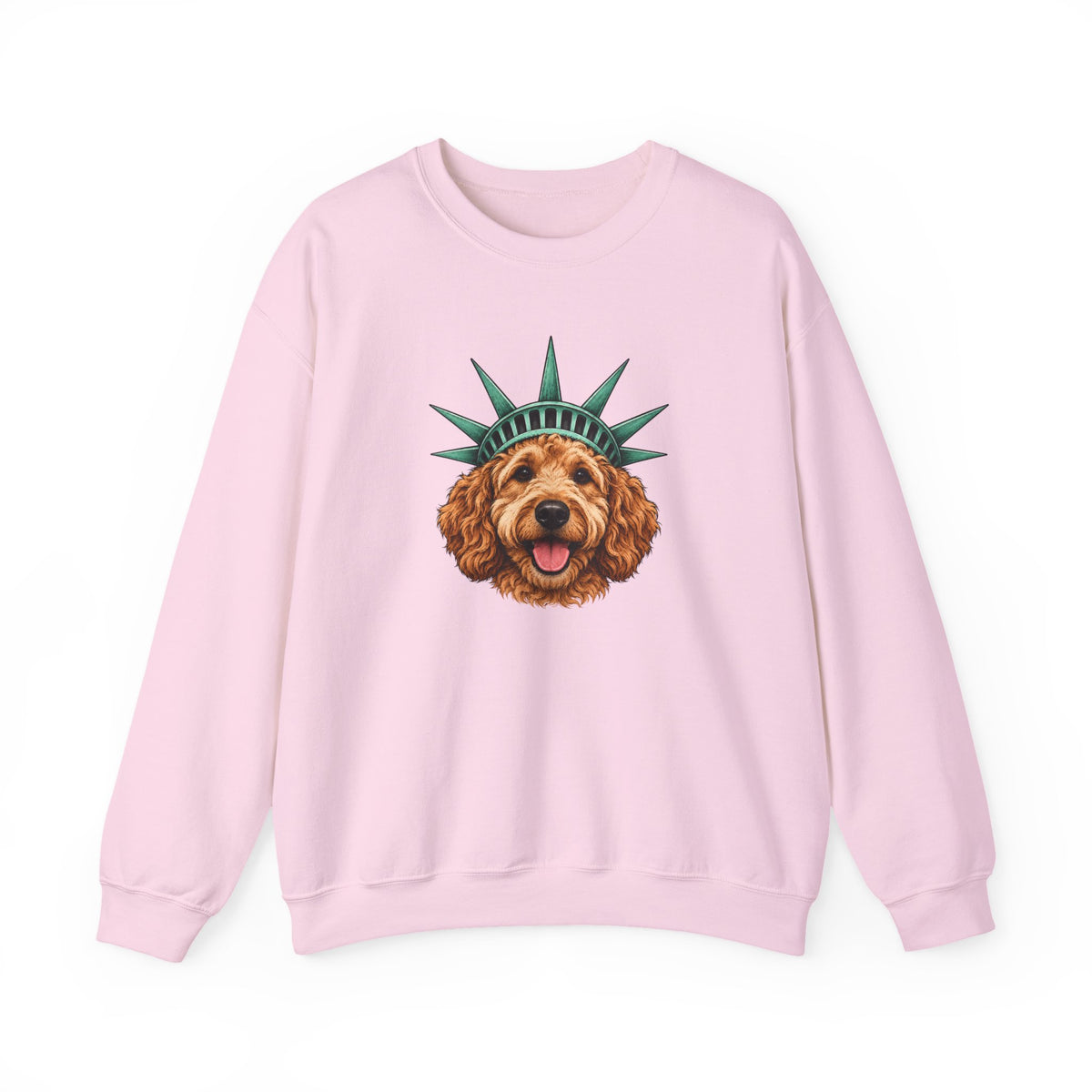 Goldendoodle Statue of Liberty Sweatshirt