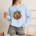 Golden Retriever Statue of Liberty Sweatshirt