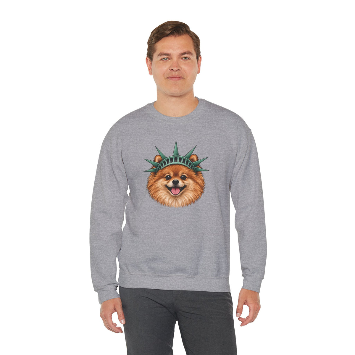 Pomeranian Statue of Liberty Sweatshirt