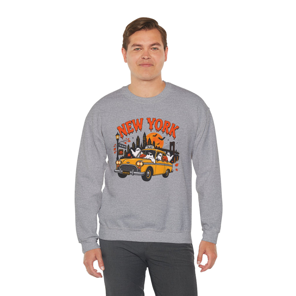 New York Halloween Taxi Ghost Sweatshirt