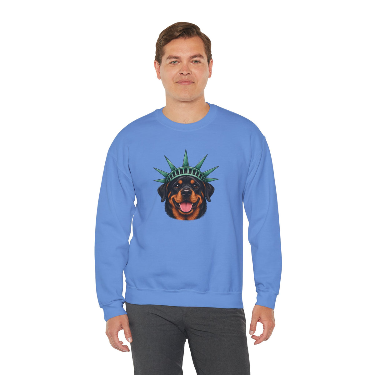 Rottweiler Statue of Liberty Sweatshirt