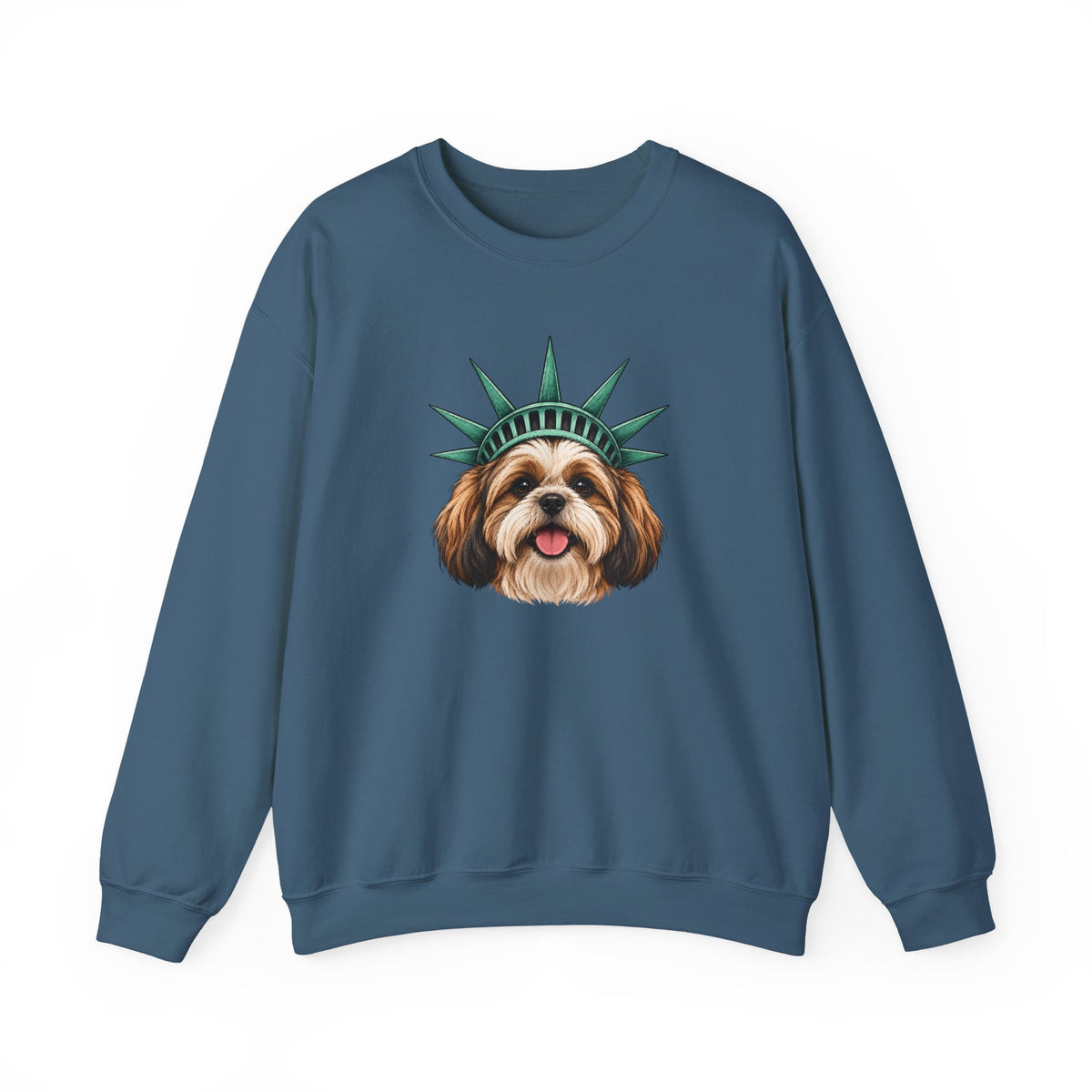 Shih Tzu Statue of Liberty Sweatshirt
