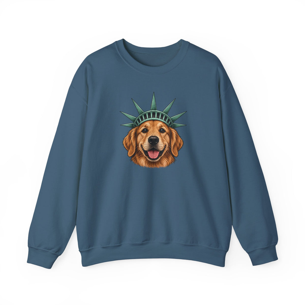 Golden Retriever Statue of Liberty Sweatshirt