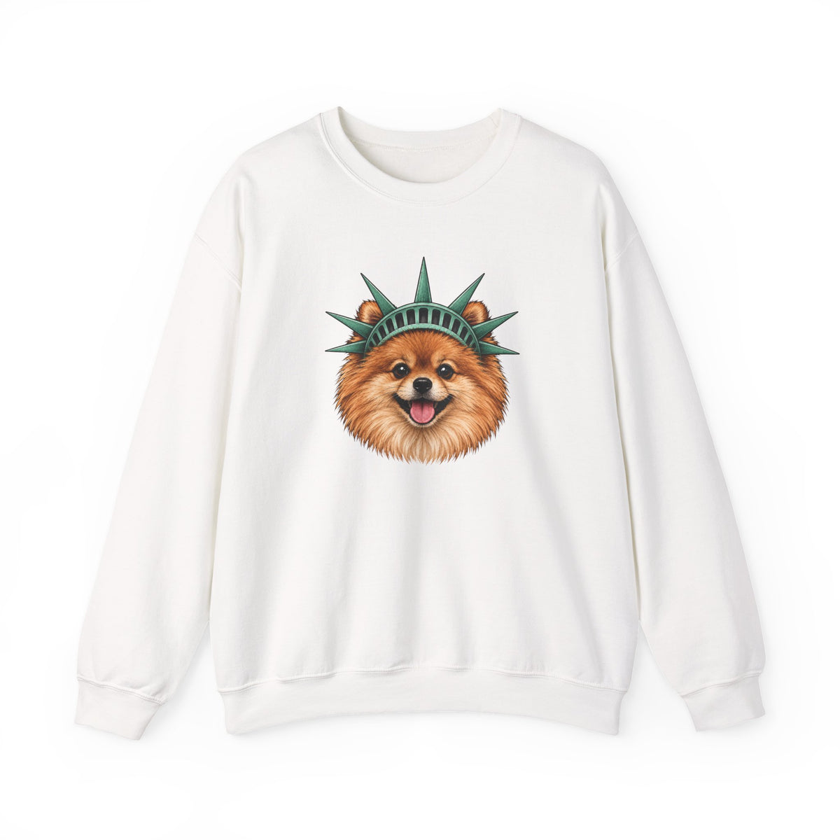 Pomeranian Statue of Liberty Sweatshirt