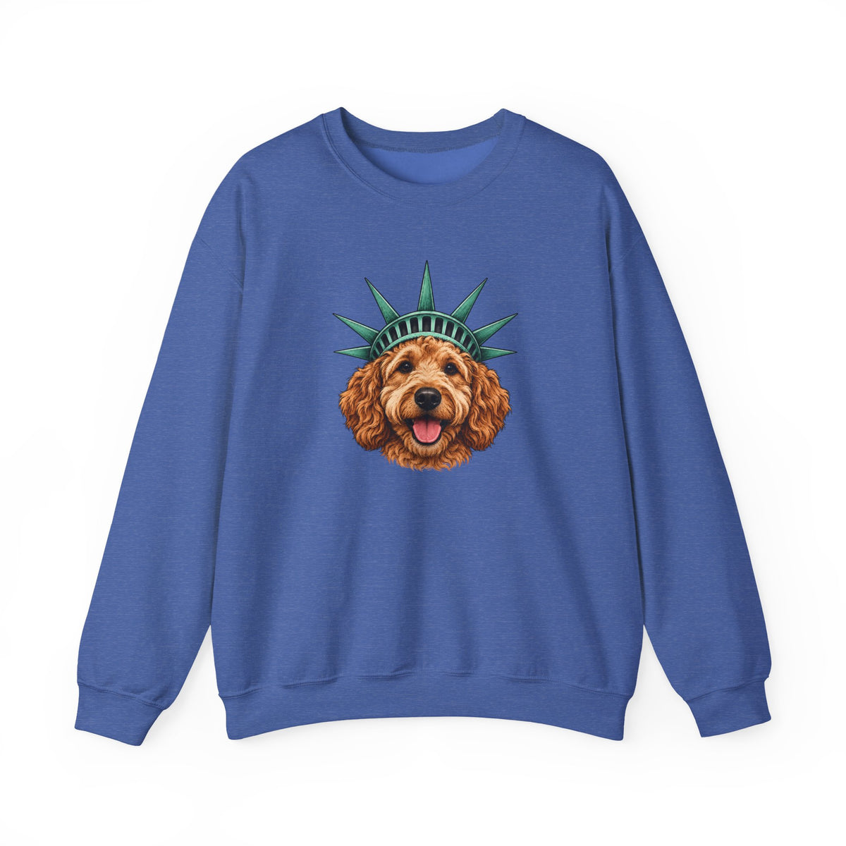Goldendoodle Statue of Liberty Sweatshirt