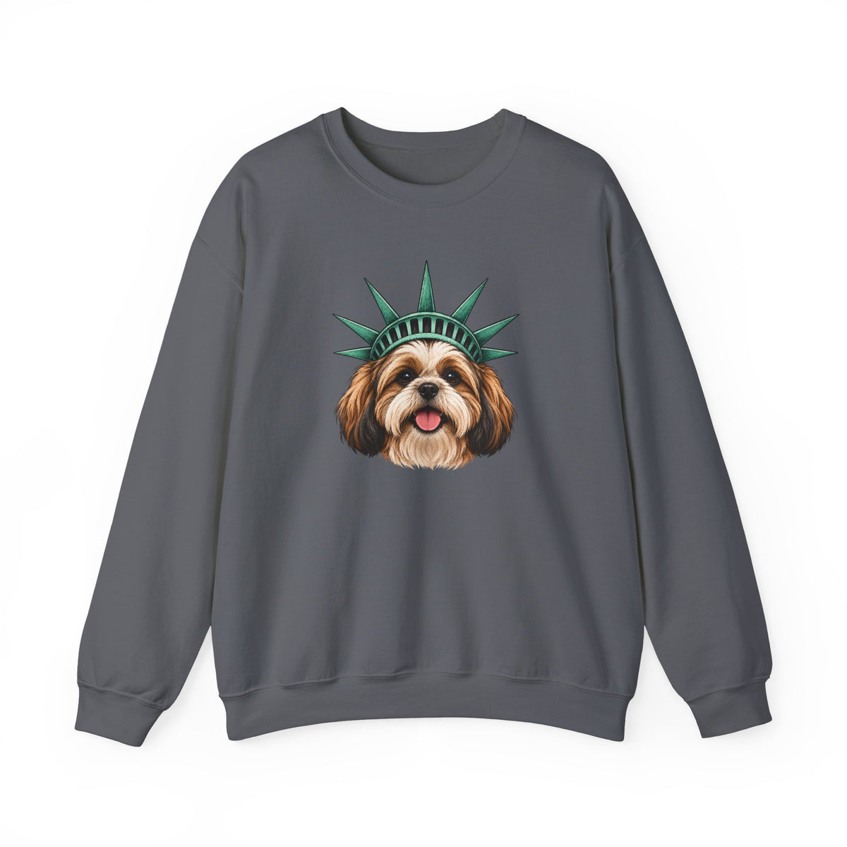 Shih Tzu Statue of Liberty Sweatshirt
