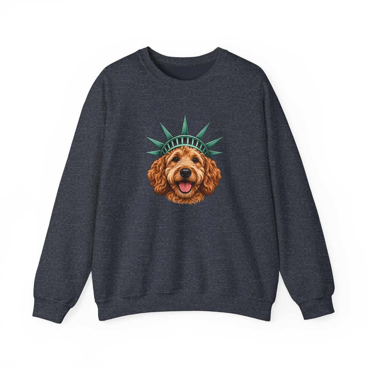 Goldendoodle Statue of Liberty Sweatshirt