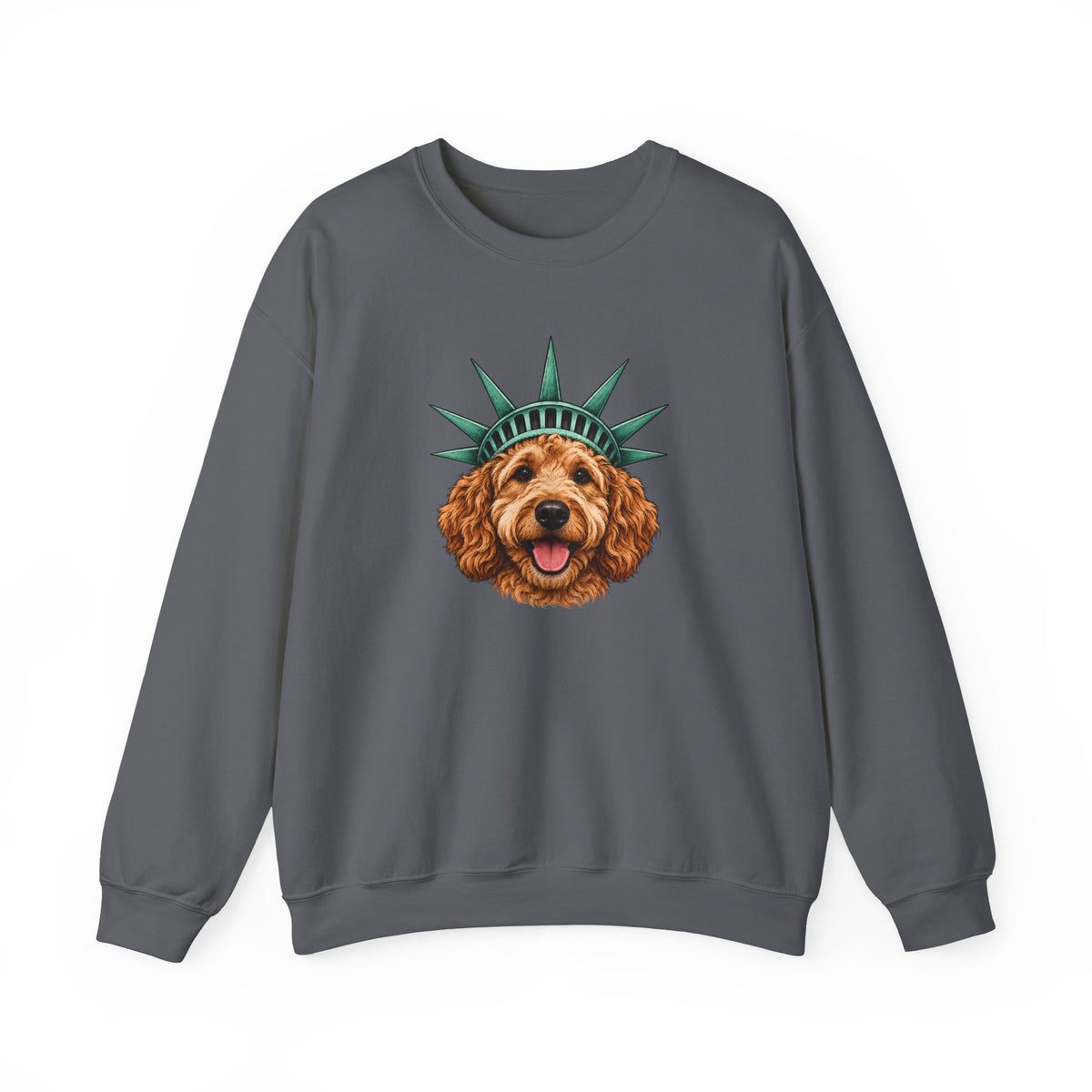 Goldendoodle Statue of Liberty Sweatshirt